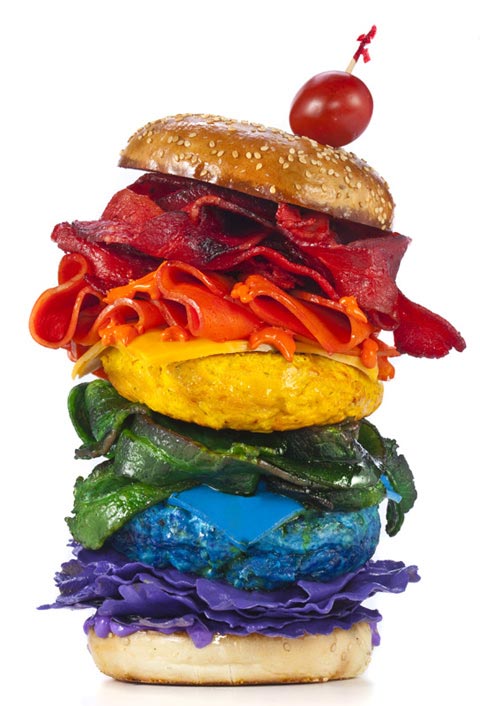 rainbow hamburger Henry Hargreaves photography