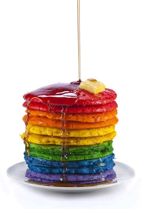 rainbow pancakes Henry Hargreaves photography