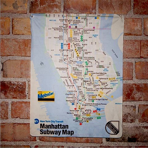 Manhattan-subway-map cleaning cloth
