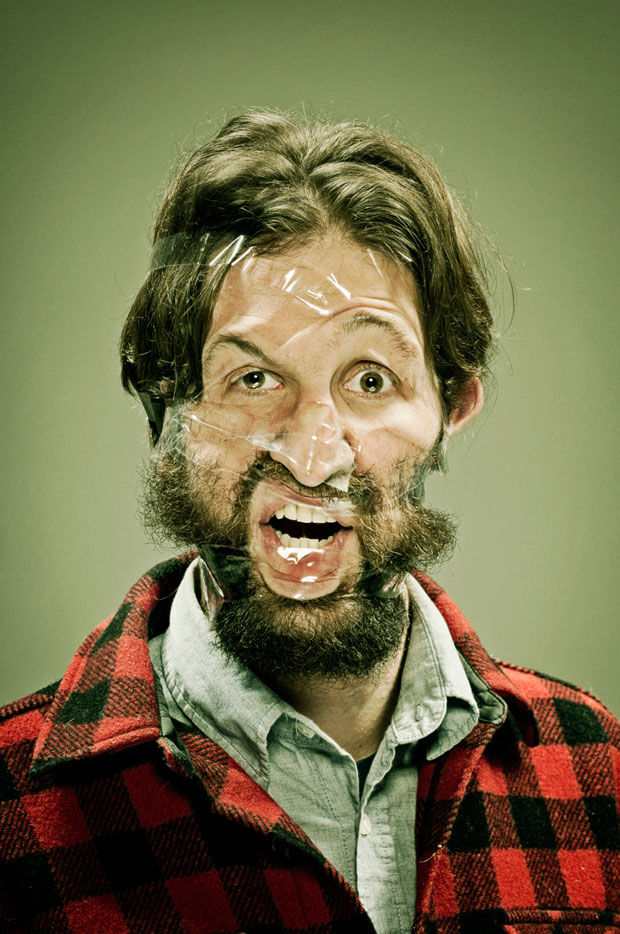 Hilarious Portraits Use Scotch Tape to Distort Faces - Feature Shoot