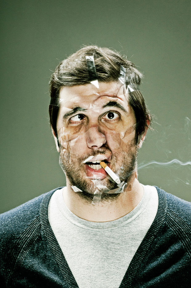 Hilarious Portraits Use Scotch Tape to Distort Faces - Feature Shoot