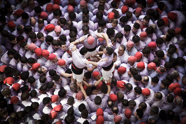 The sky of human towers