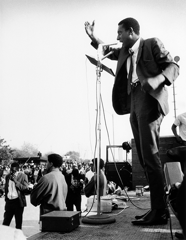 Parks, Stokely Carmichael Gives Speech, Watts, California, 1967