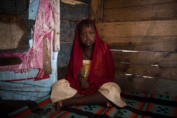 Little girl in a Daara in Dakar, Senegal.