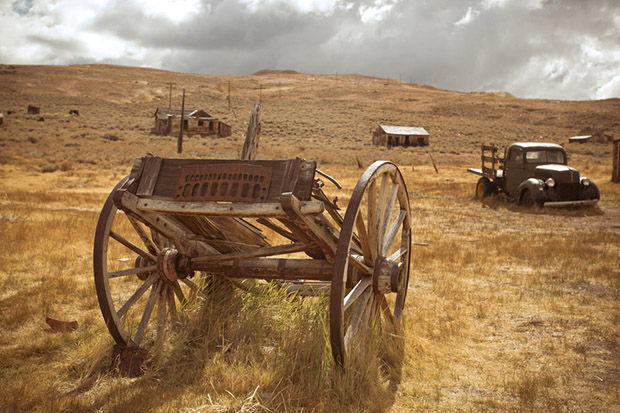 Bodie, California, USA. Old haunted gold rush ghost town.